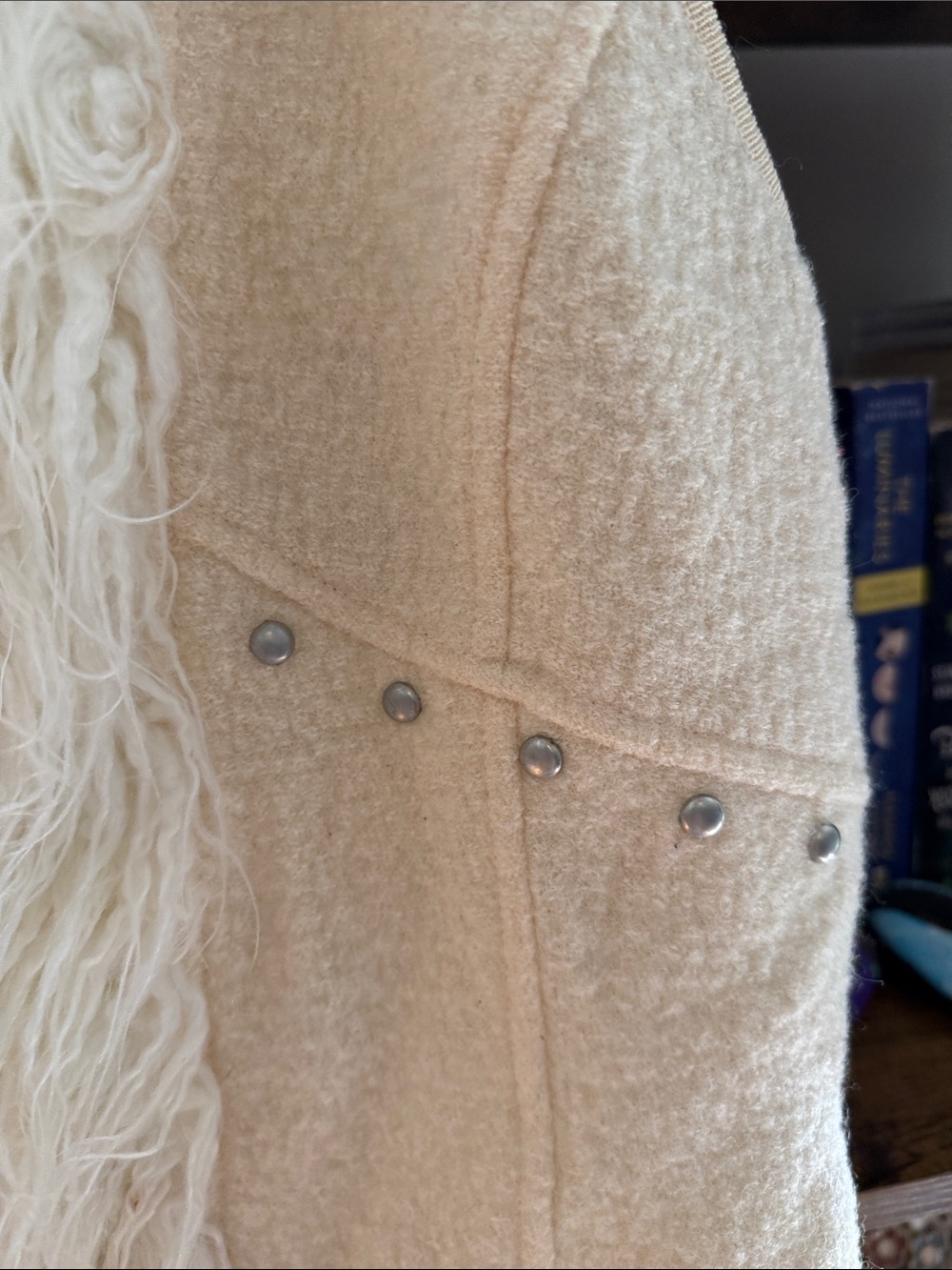 Mystique Cream Faux-Fur Trim Vest by Mythology - Picture 4 of 5